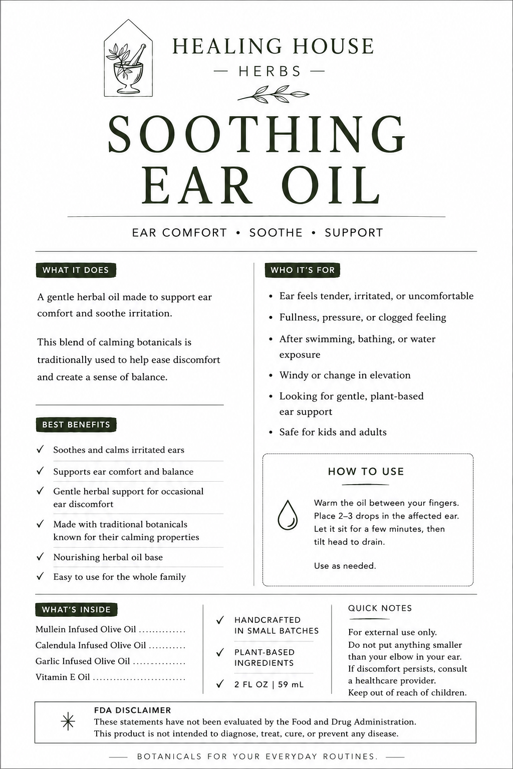 Soothing Ear Oil