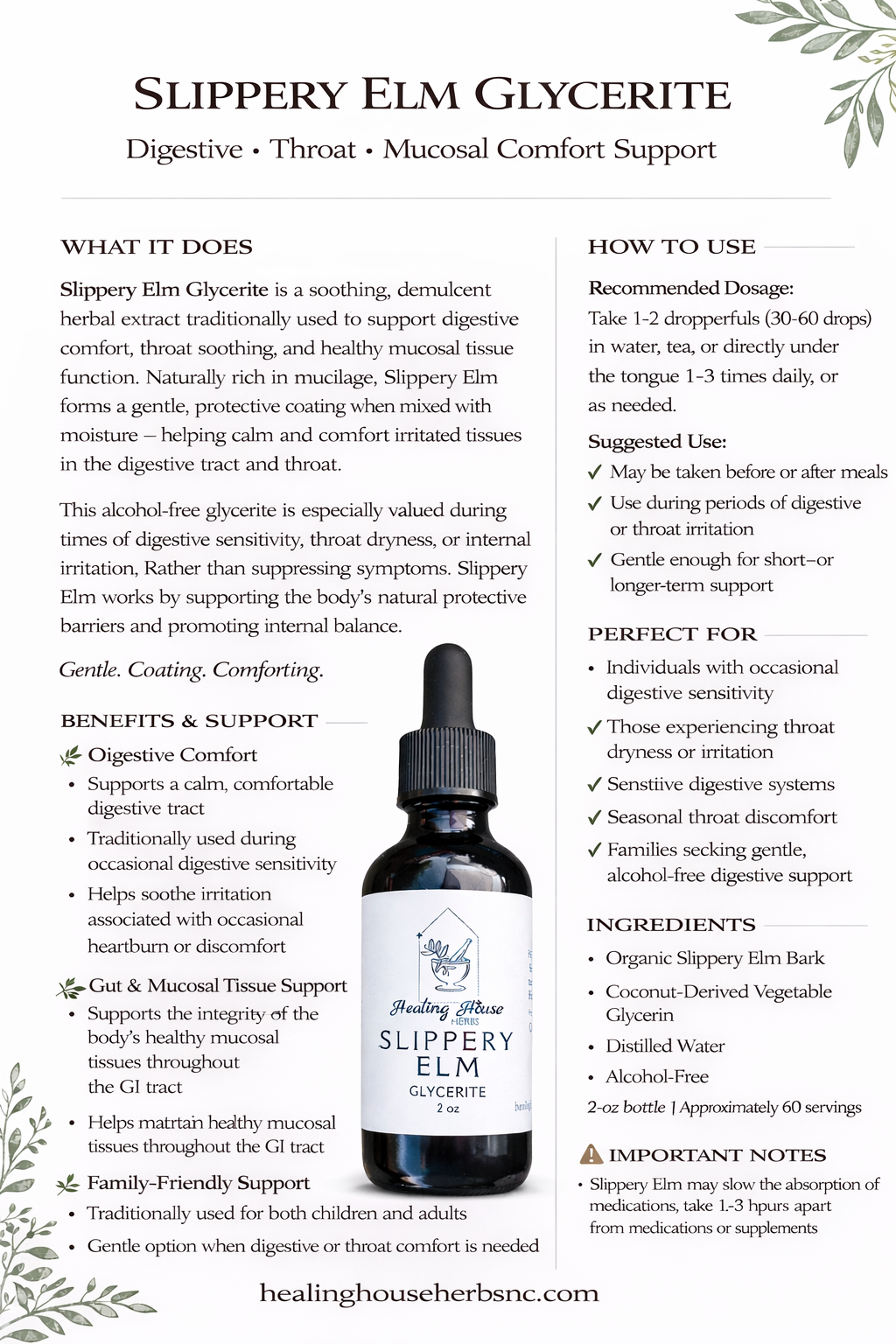 Slippery Elm Glycerite