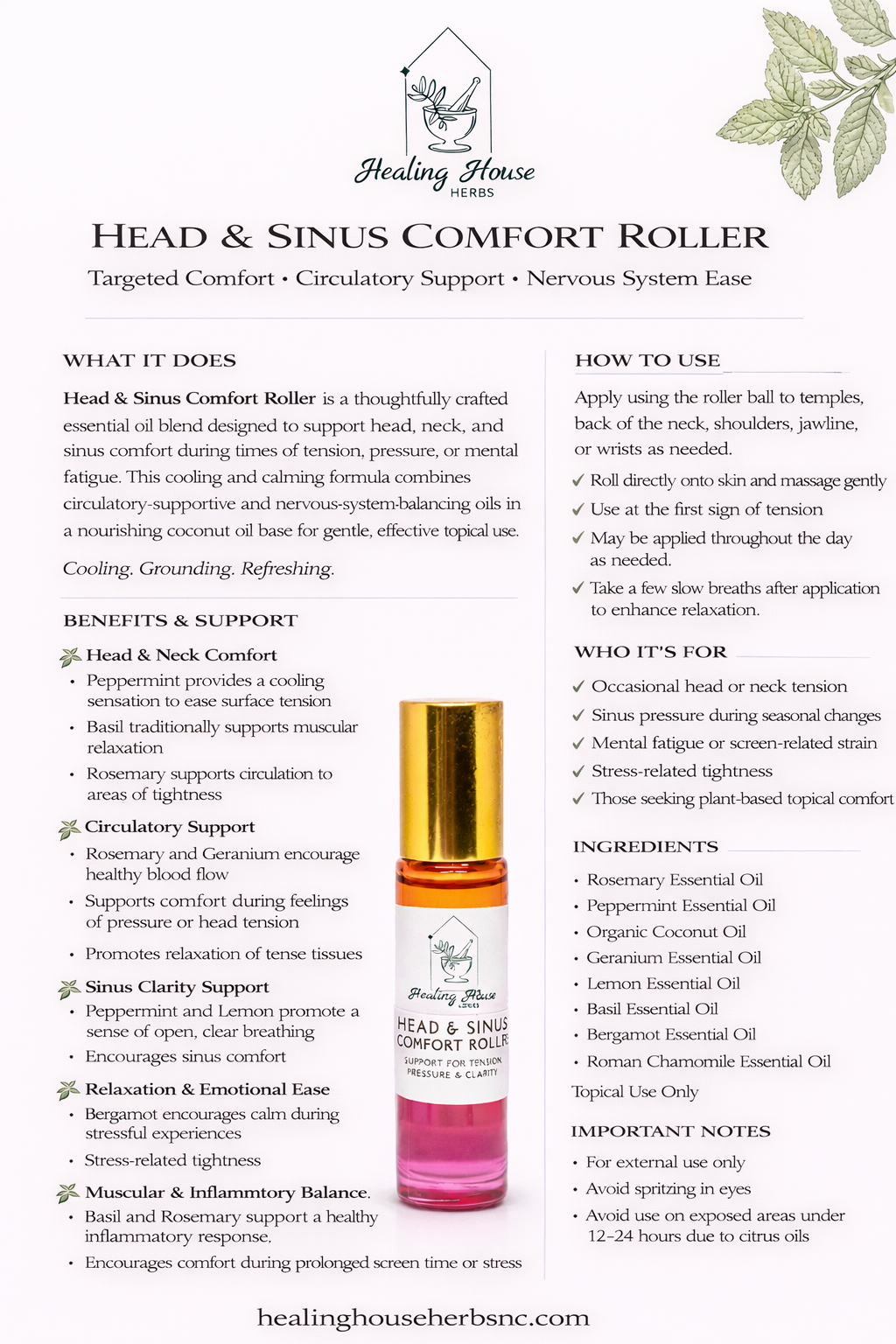 Head & Sinus Comfort Roller