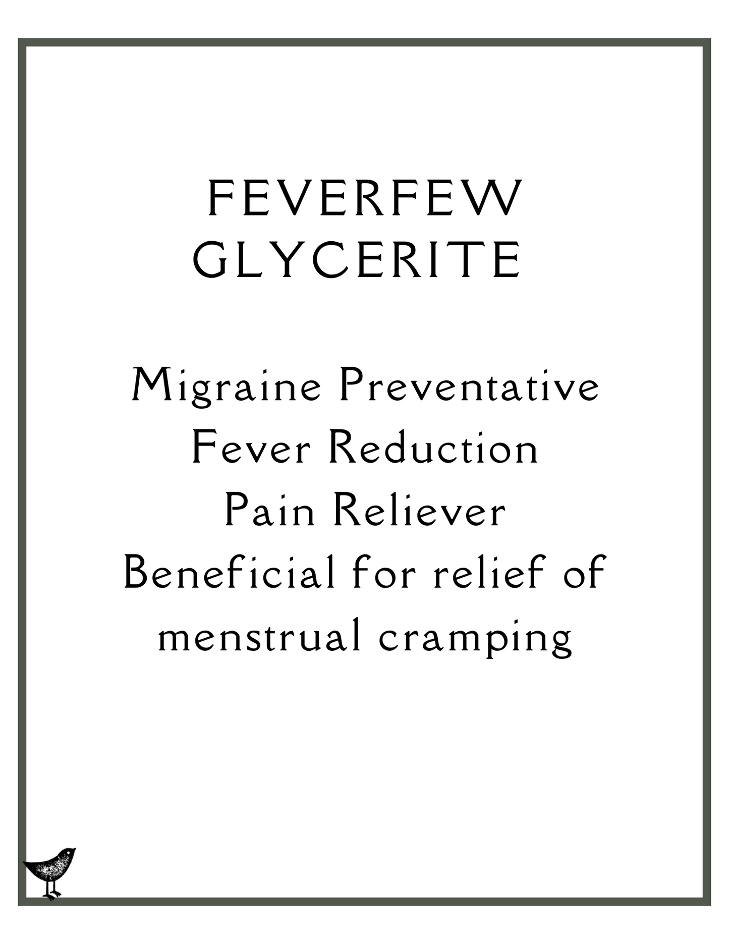 Feverfew Glycerite