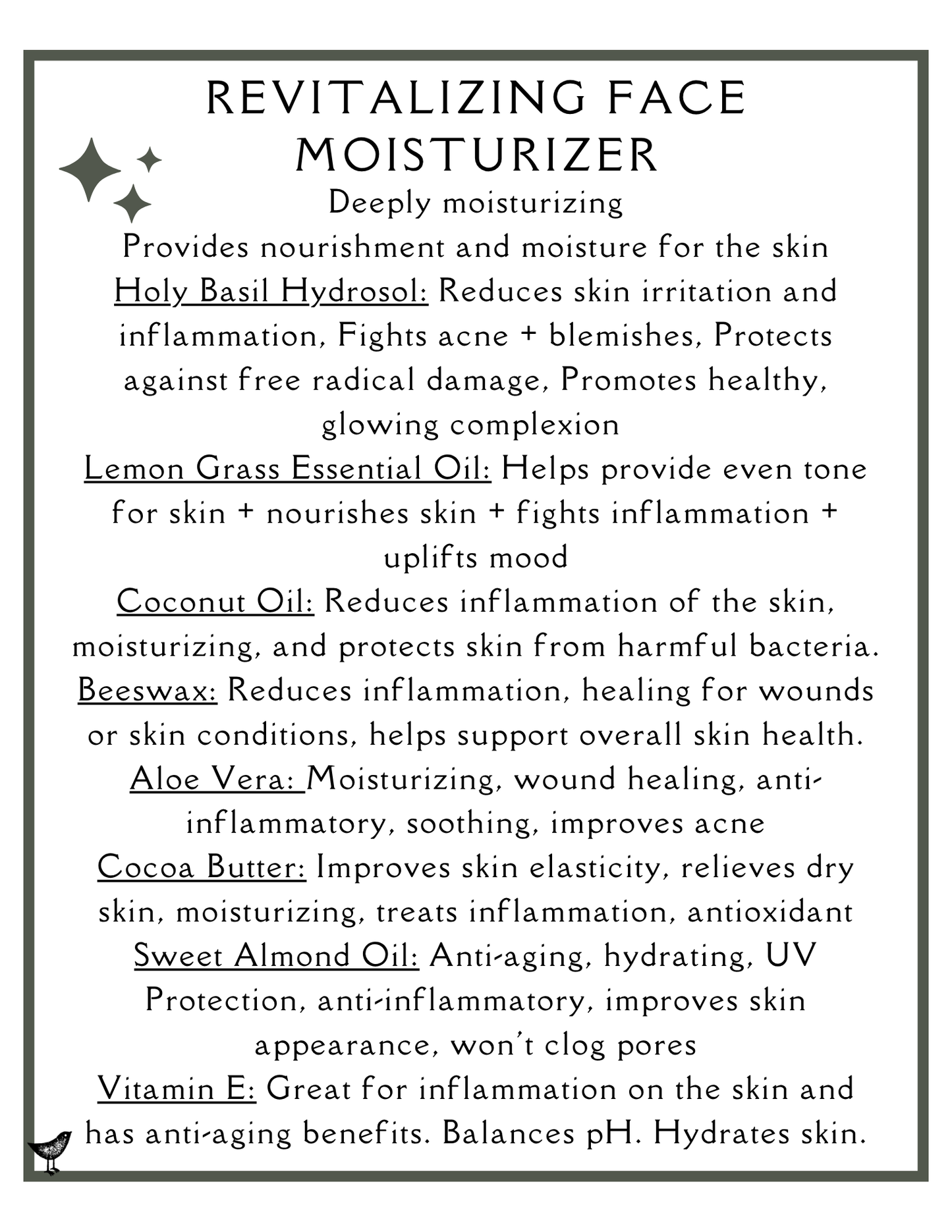 Revitalizing Face Moisturizer