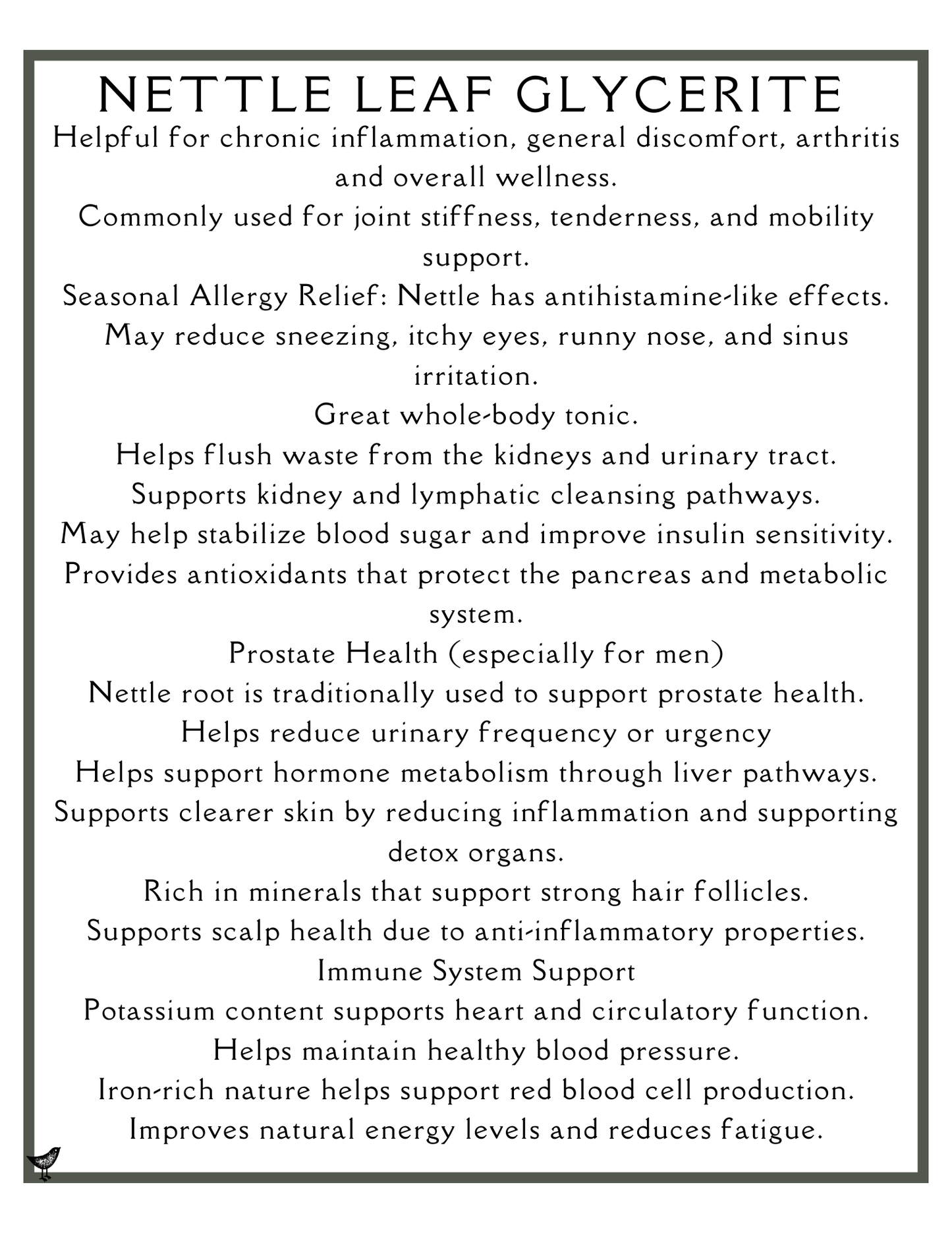 Nettle Leaf Glycerite