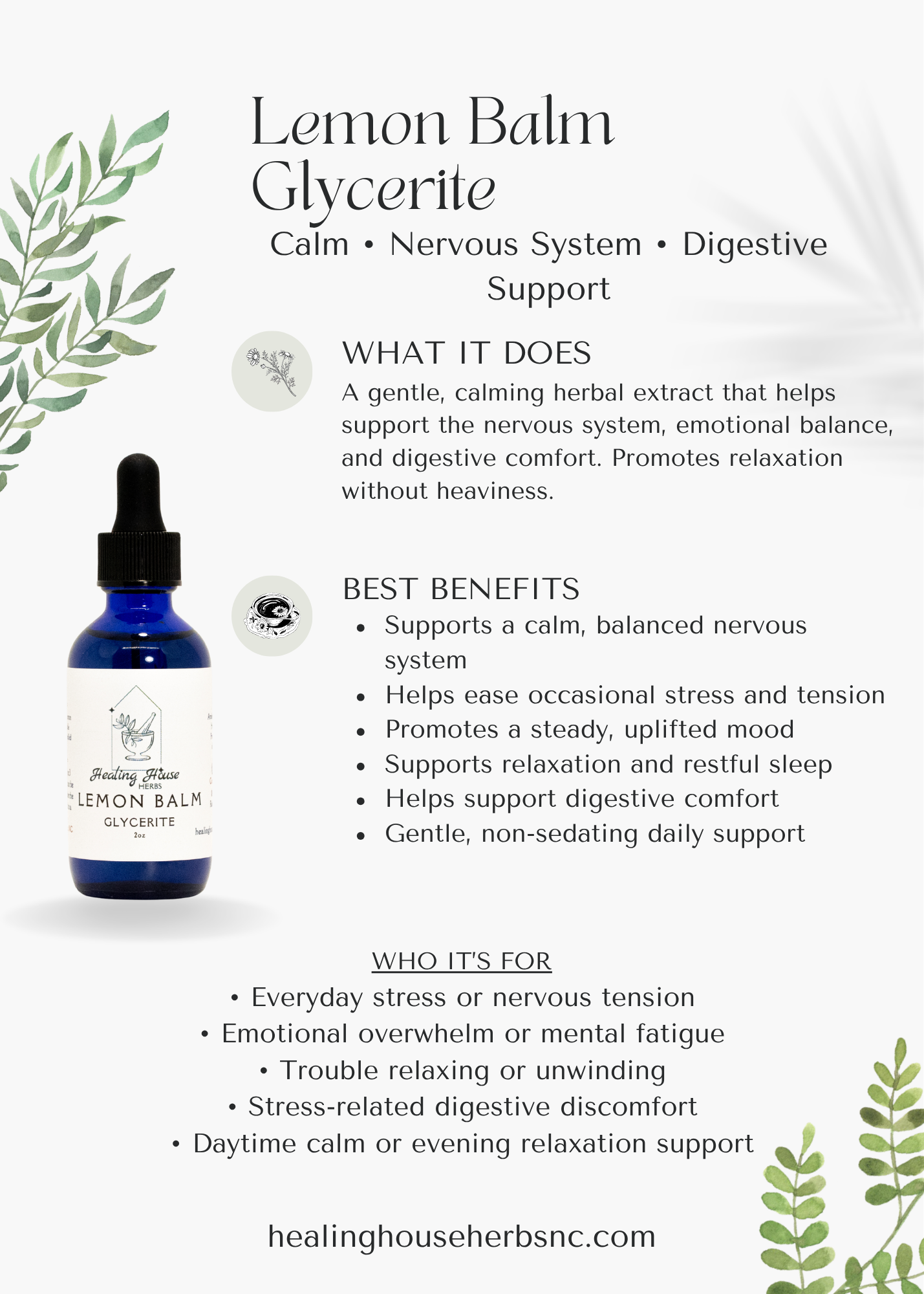 Lemon Balm Glycerite
