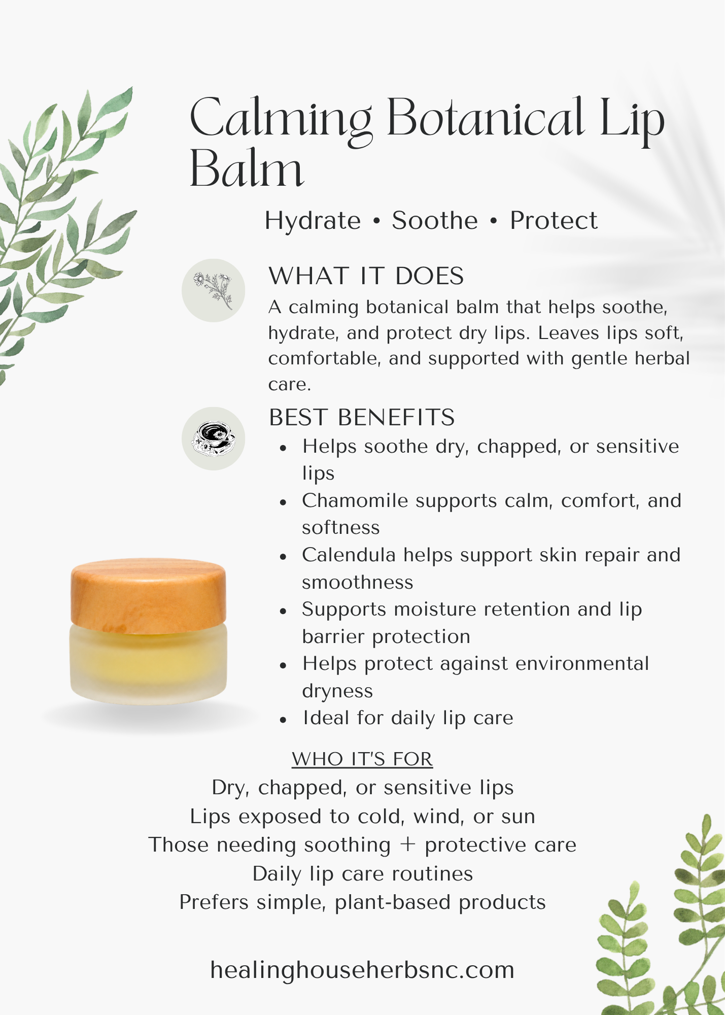 Calming Botanical Lip Balm
