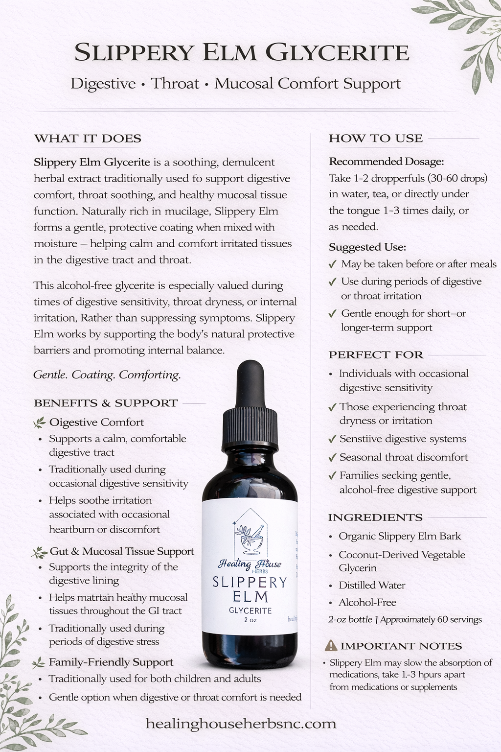 Slippery Elm Glycerite