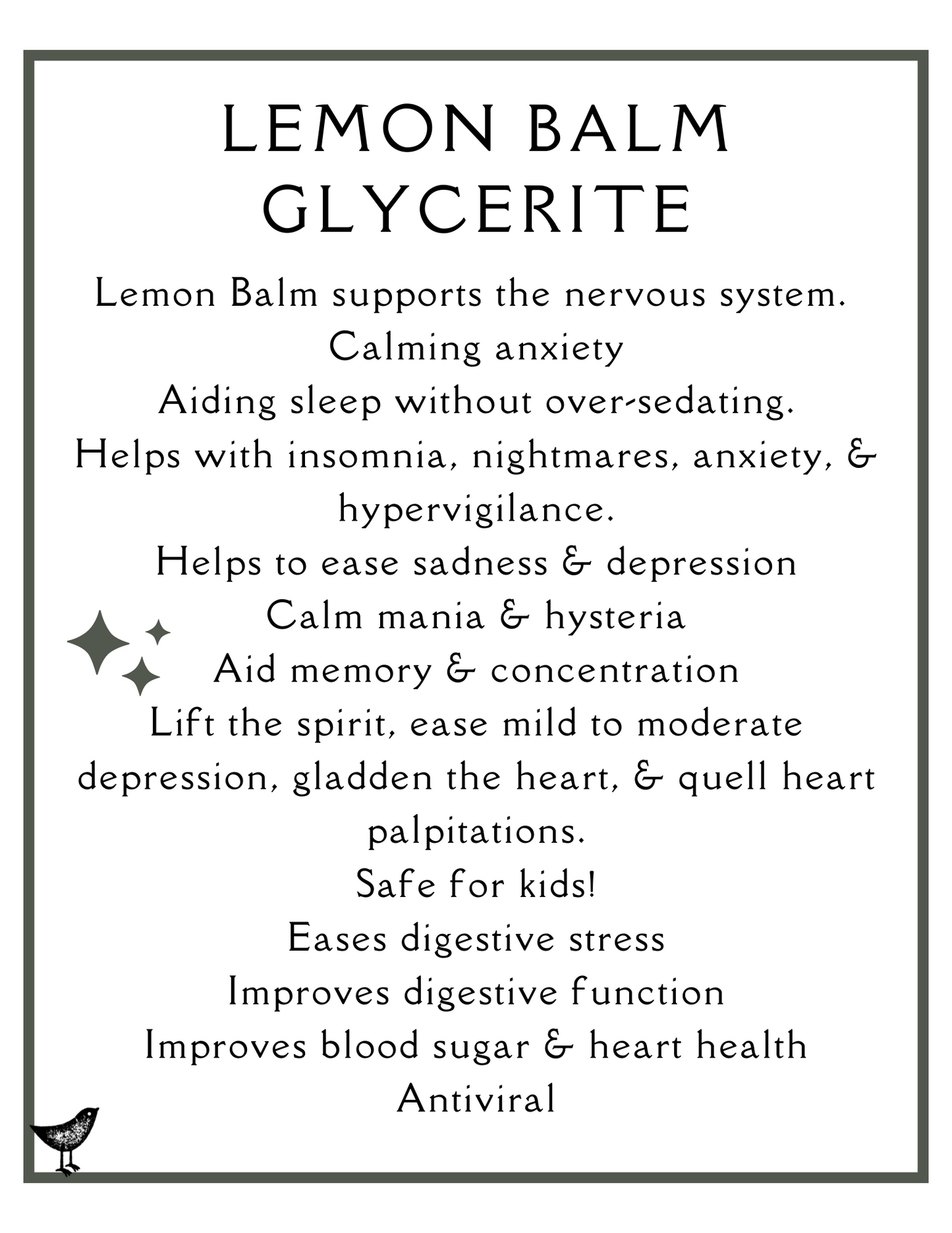 Lemon Balm Glycerite