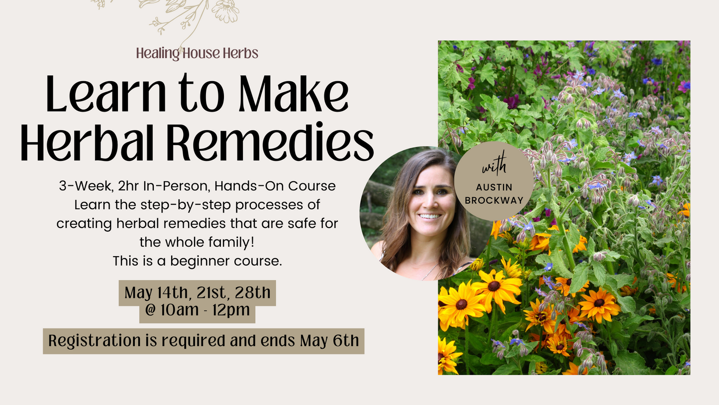 Learn To Make Herbal Remedies - 3 Week, 2hr In-Person Course