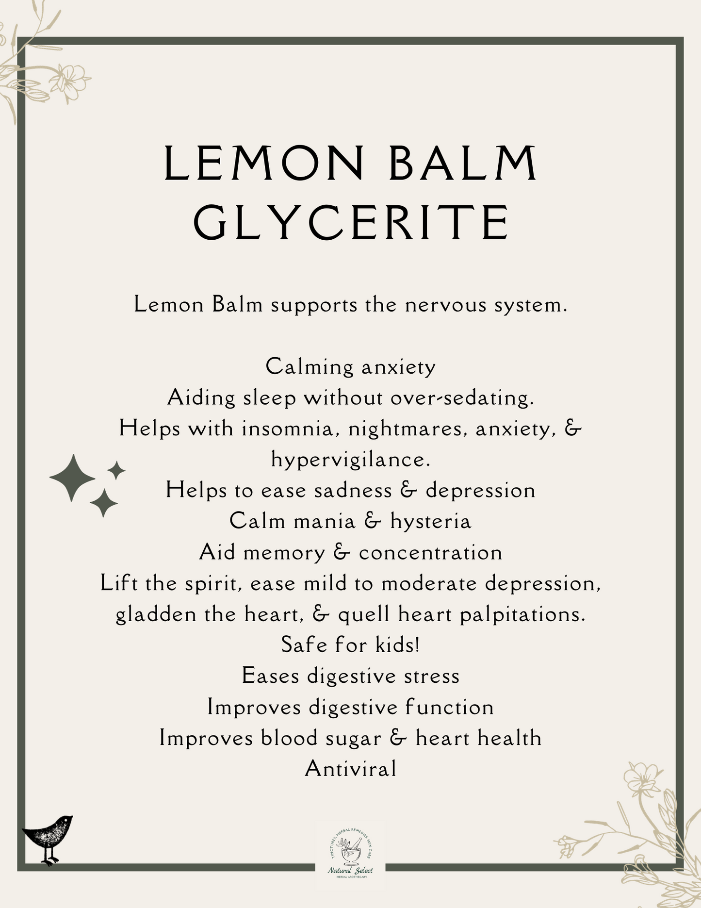 Lemon Balm Glycerite