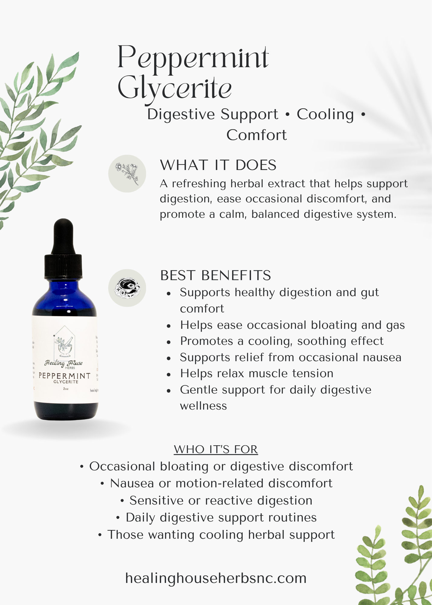 Peppermint Glycerite