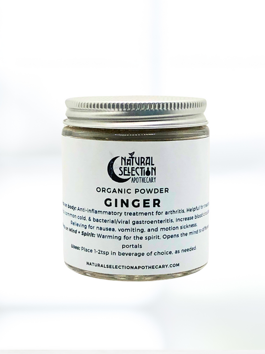 Organic Ginger Powder Jars